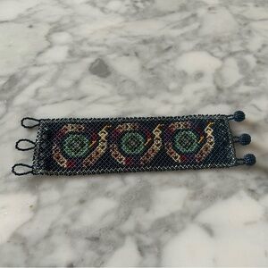 Beaded, Flat, Wide Bracelet from Anthropology